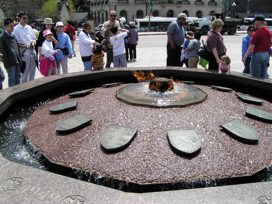 Burning water fountain