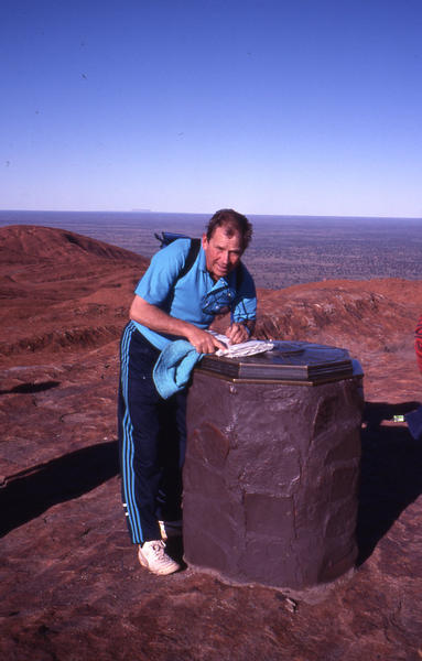88 Graham on top of Ayers Rock