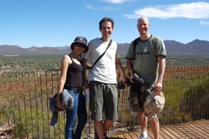Steven, Wan and Brenton at Wilpena Pound