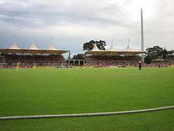 View from our seats on the boundary in the members section