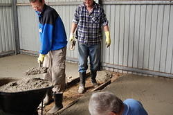 08 Concreting Brett's shed