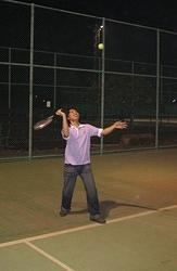 Nyan Bo Bo's first attempt at tennis