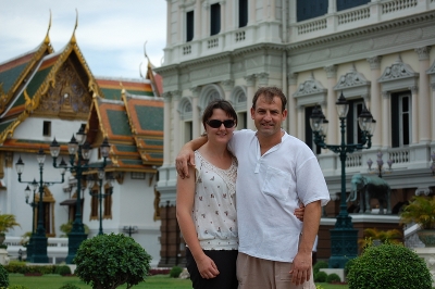 Pete and Ally at Royal Palace in Bangkok