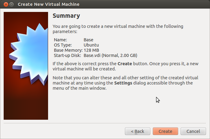 Create the virtual machine