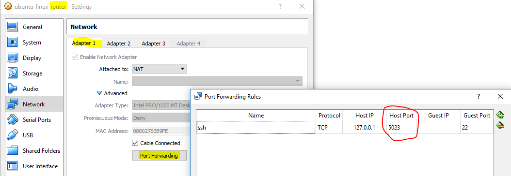 Port Forwarding on Router