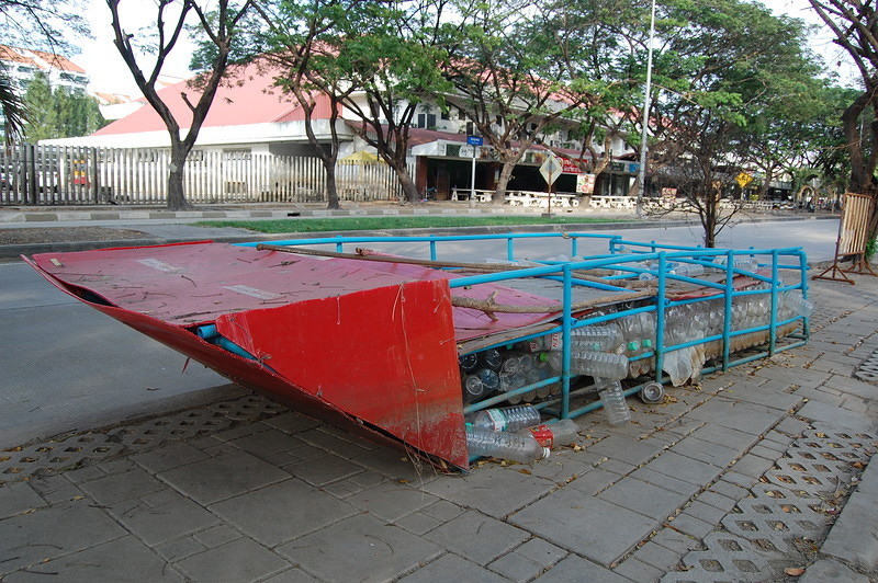 19 A boat used on campus