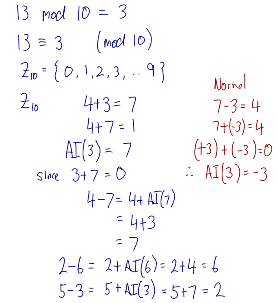 Modular Addition and Subtraction