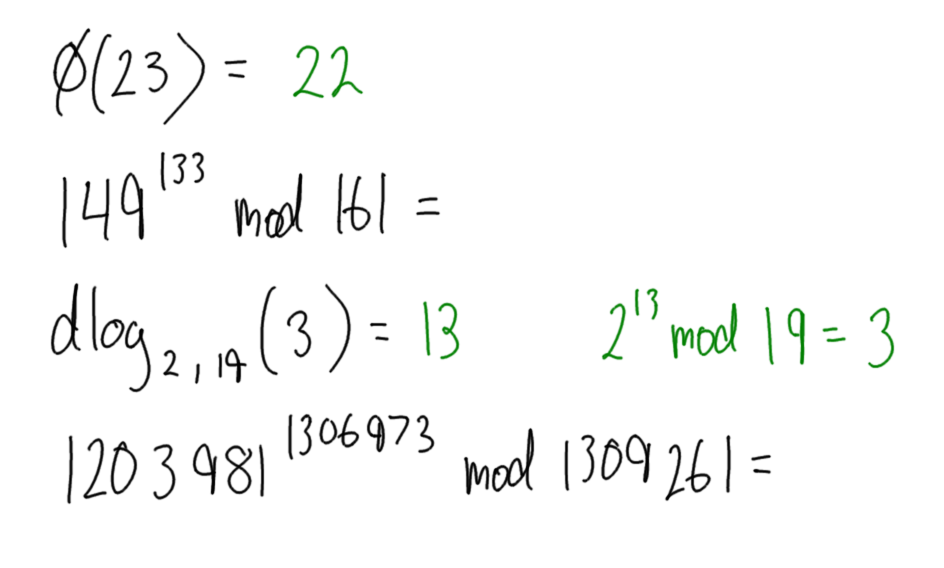 Number Theory Examples